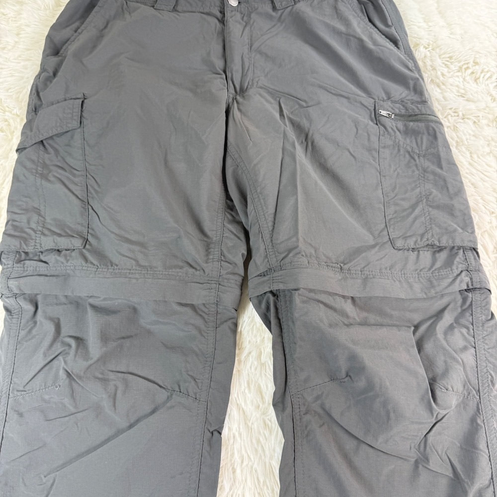 Columbia Men's Convertible Hiking Pants Zip Off Cargo Grey Omni Shade Size36x28